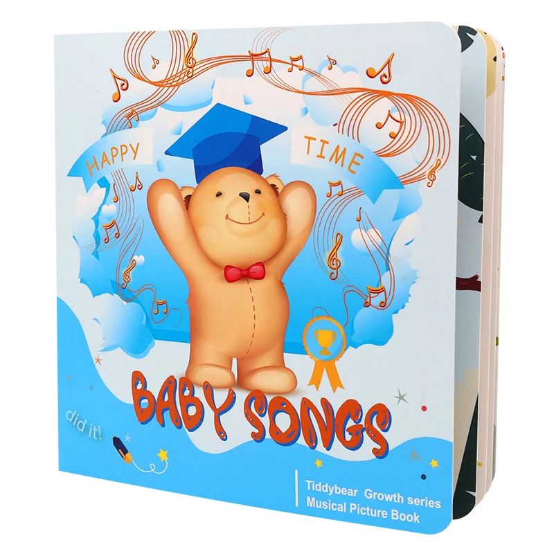 3D animal hardcover  cartoon english sound book music book