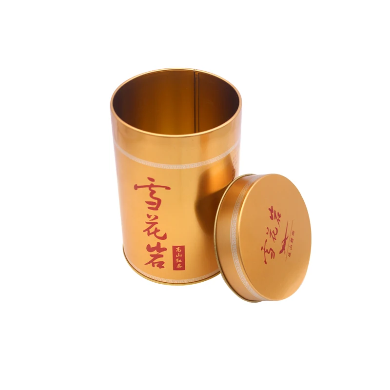 Food grade deep round candy coffee cookie tin can  round farmhouse metal containers for hot oil