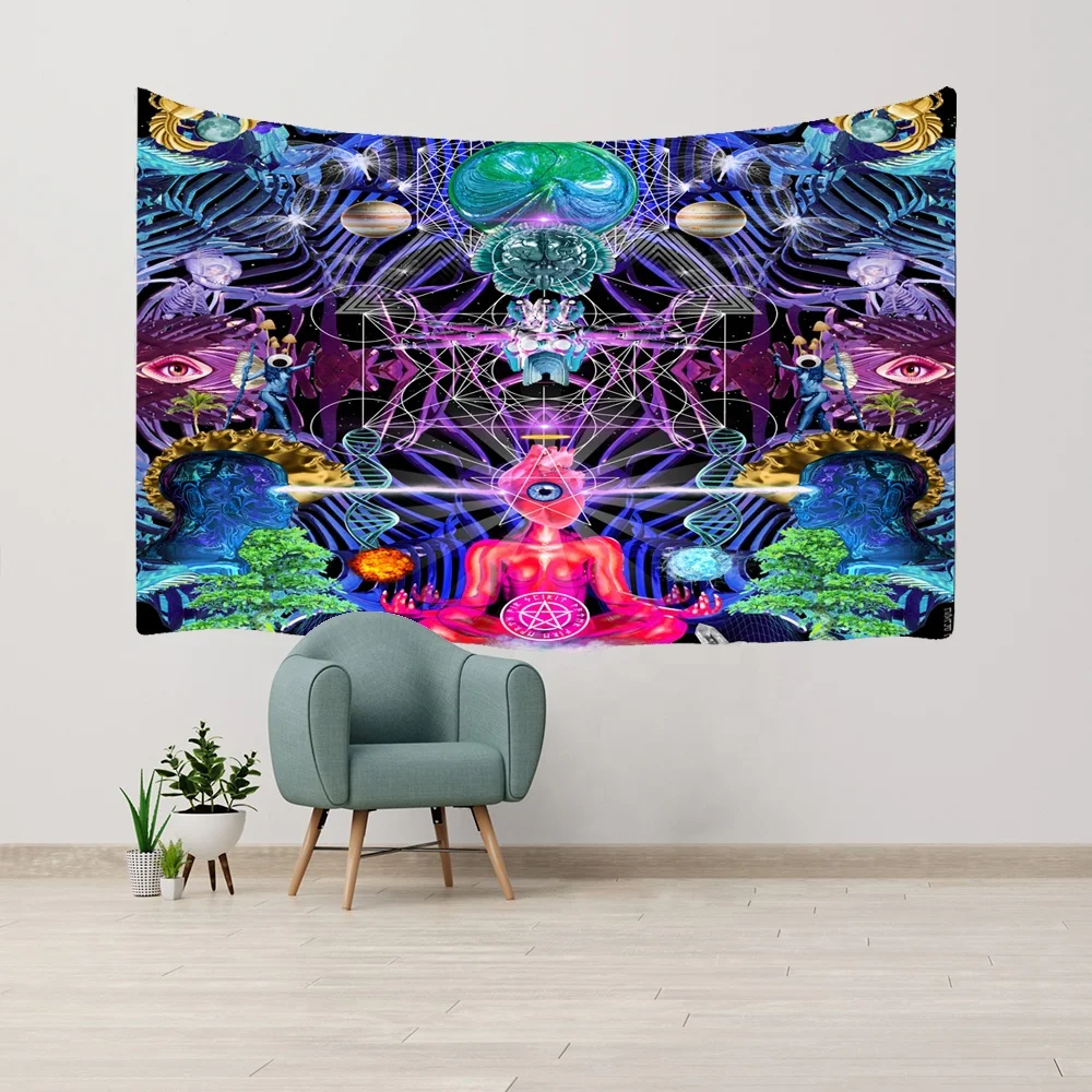 New collection microfiber UV print custom made mandala tapestry