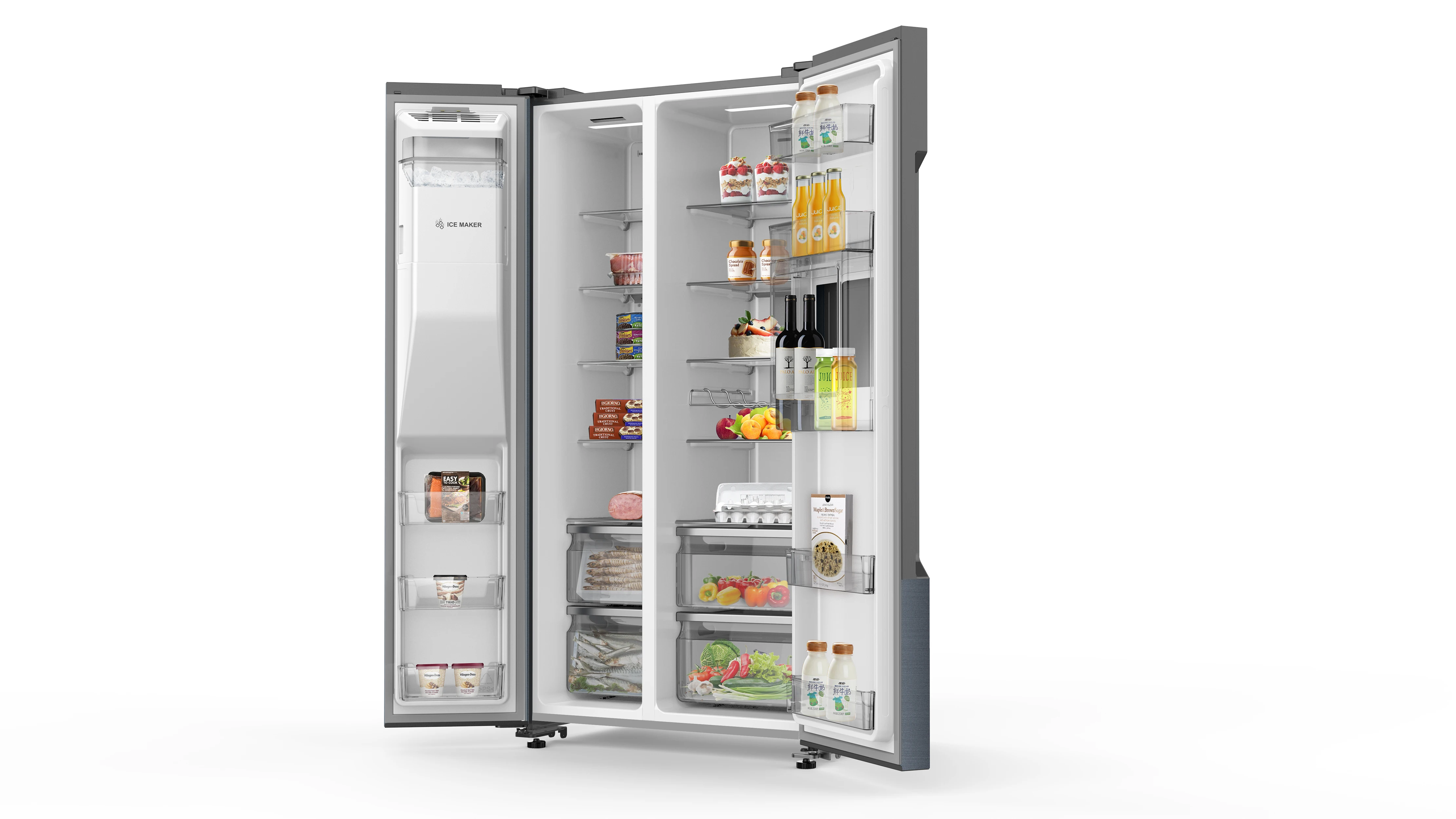 Бытовой бок не требует разморозки диспенсер для воды холодильник без