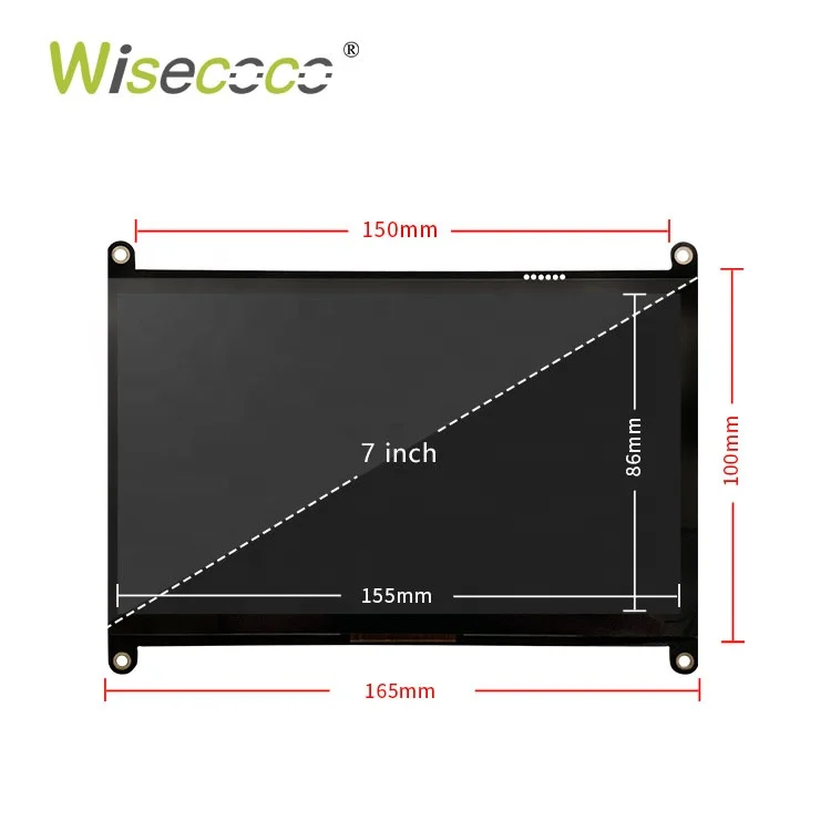 High Quality Tft 7 Inch 1024*600 Ips Lcd Board Capacitive Digitizer Usb Raspberry Pi 7' Touchscreen Display