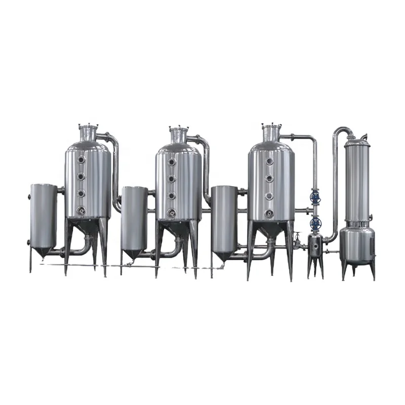 Stainless steel triple effect evaporator  vacuum evaporator machine