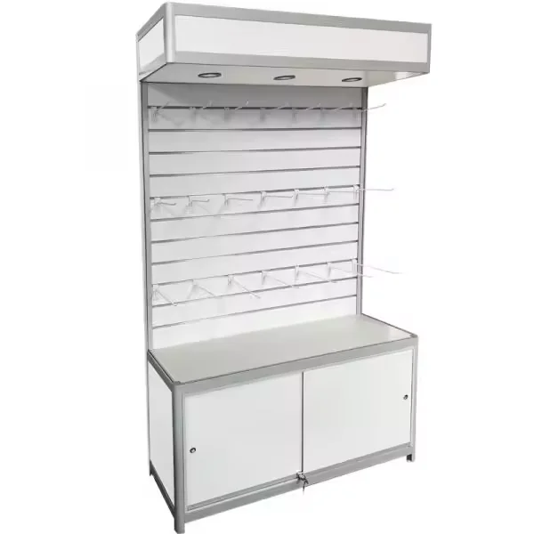 Мобильный магазин меламина slatwall стеллаж