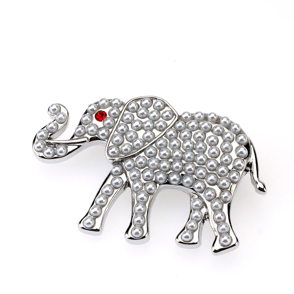 Hot Sale High Quality Fashion Greek Sorority Jewelry Fraternity Delta Brooches Pearl Elephant Brooch Pin