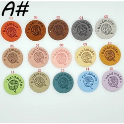 Handmade Tags for Clothes Clothing Tags Labels Colorful Labels Handmade Round Suede Leather Labels Hats Handmade Bags Tags