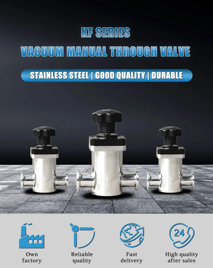 HIGH VACUUM MANUAL STRAIGHT ANGLE VALVE, DN16-DN50