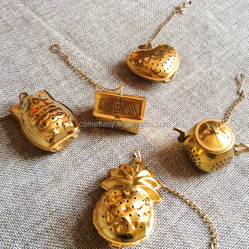 Wholesale 304 Stainless Steel Tea Filter Strainer Bird Shape Loose Leaf Tea Infuser With Chain