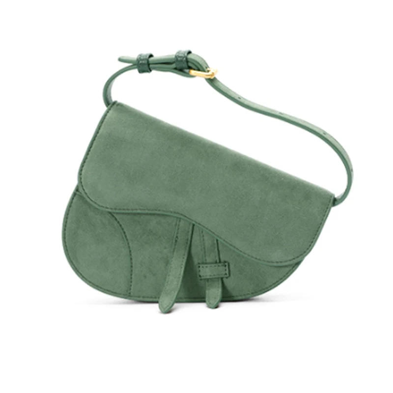 Fashion Suede Leather Fanny Pack Shoulder Bag Women Bike Saddle Bag