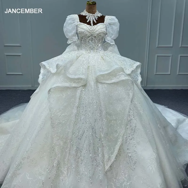 Новое поступление бальное платье принцессы с пышными рукавами и вышивкой расшитое блестками модное элегантное роскошное свадебное Jancember