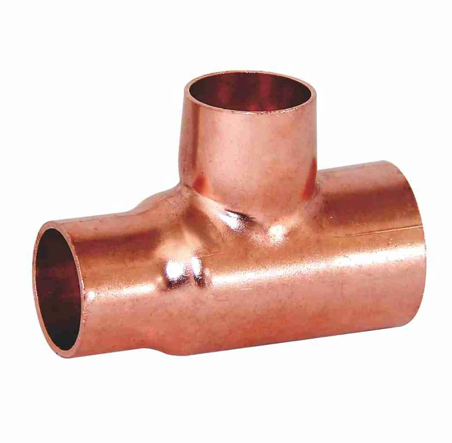 Hengsen Refrigeration Parts Three Way Plumbing Welding Copper Fitting Tee Pipe Connectors Hardware Fittings Furniture
