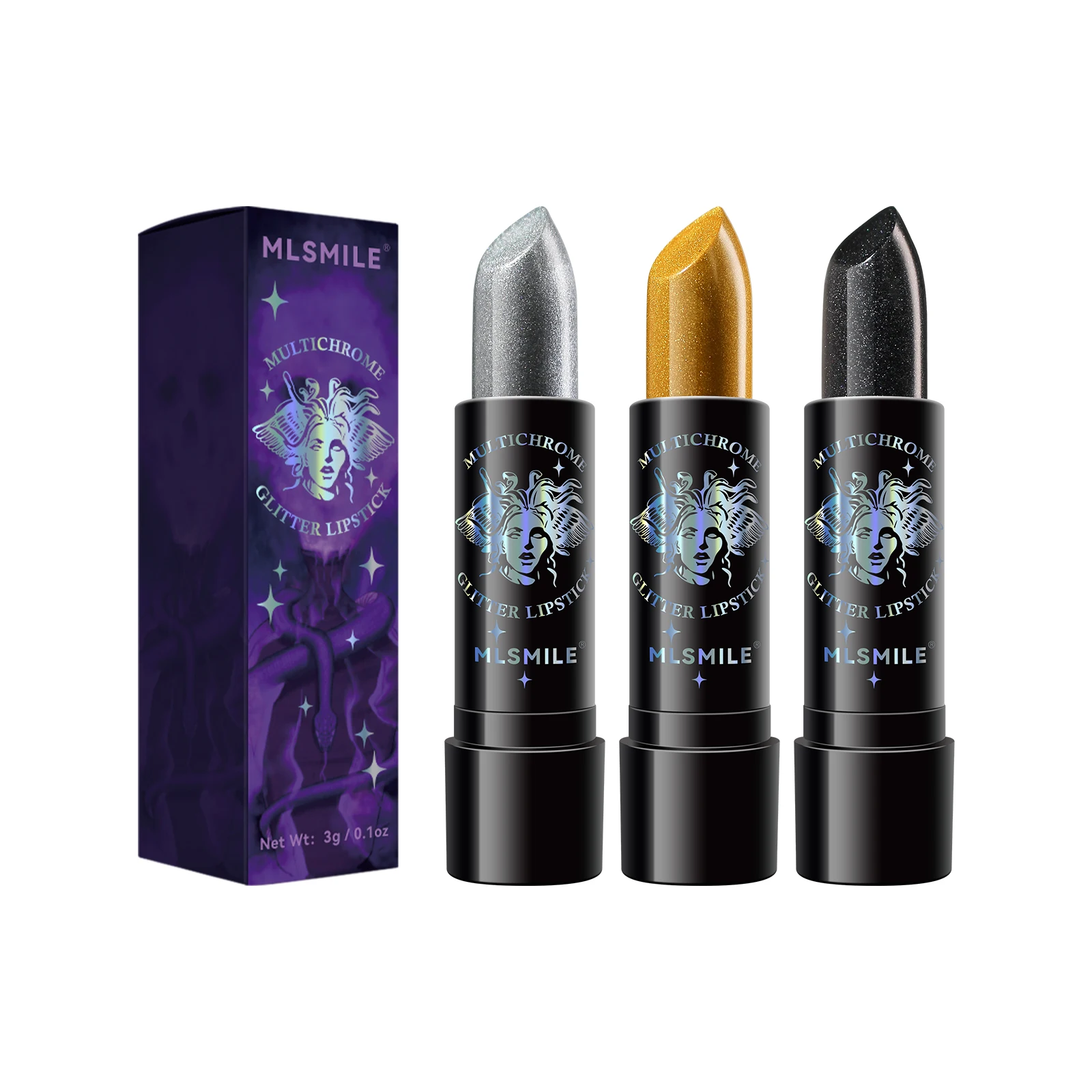 MLSMILE Moisturizing Shiny Lipstick Glitter Velvet Diamond Shine Lip Balm Tinted Long Lasting Waterproof Perfect Ideal Gift