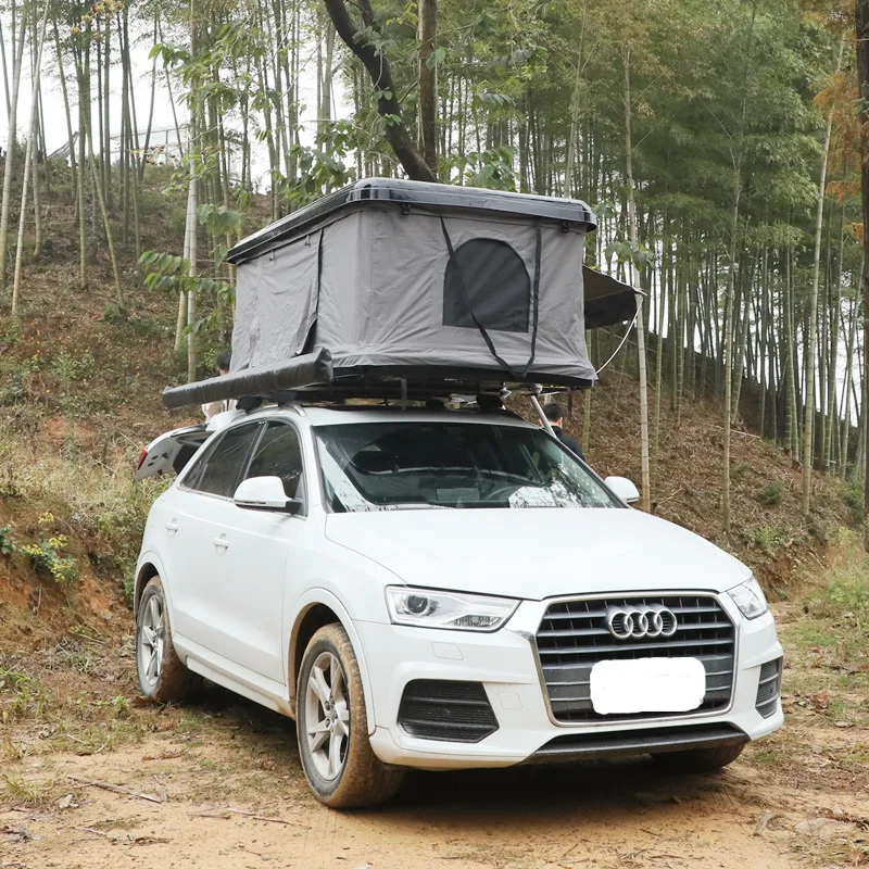 4WD Overlanding Camping Truck Roof Rack Tent Canvas 2 Person Hard Shell Roof Top Tent For Sale