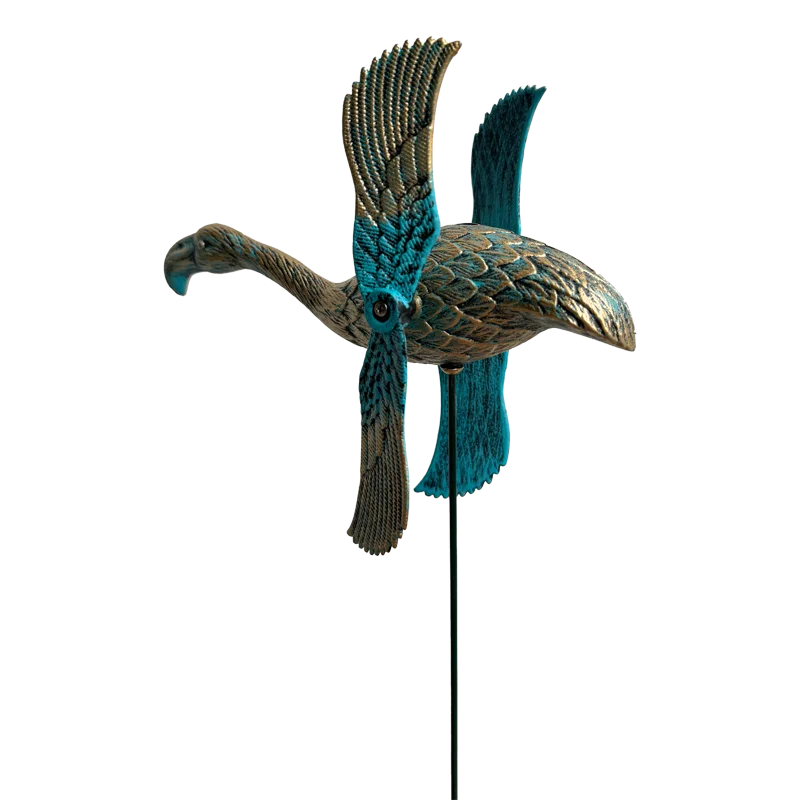 Wholesale Outdoor Decorative Plastic Pinwheels Bird Wind Spinner For Lawn Stacks