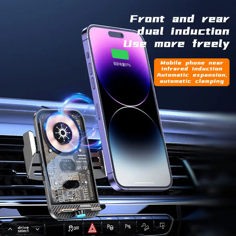 Smart Car Wireless Charger Mobile Phone Stands Phone Holder For Car With Wireless Charger
