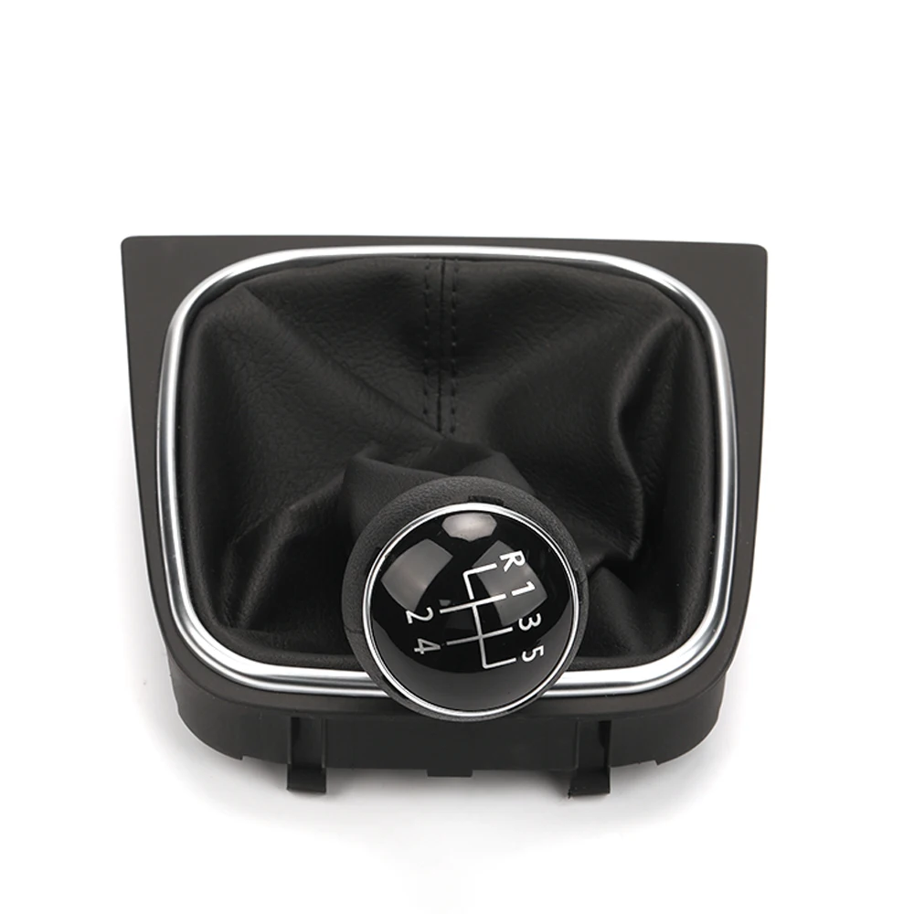 Automatic DSG Gear Shift Knob Leather Black Stitching Lever Cover For Golf 6 MK6 GTI Jetta MK6 GLI