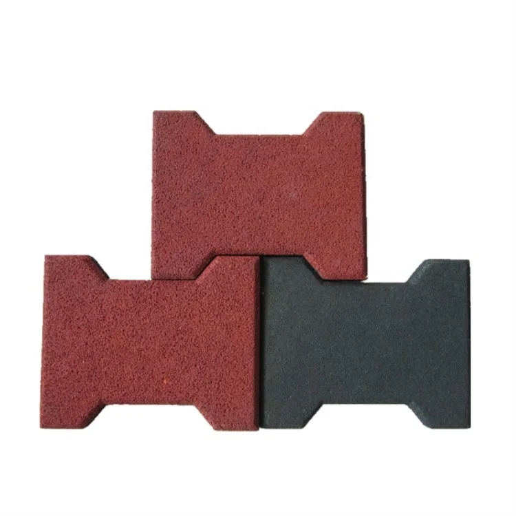 Dog Bone Rubber Floor Tile 45mm Thickness Driveway Rubber Paver for Horse