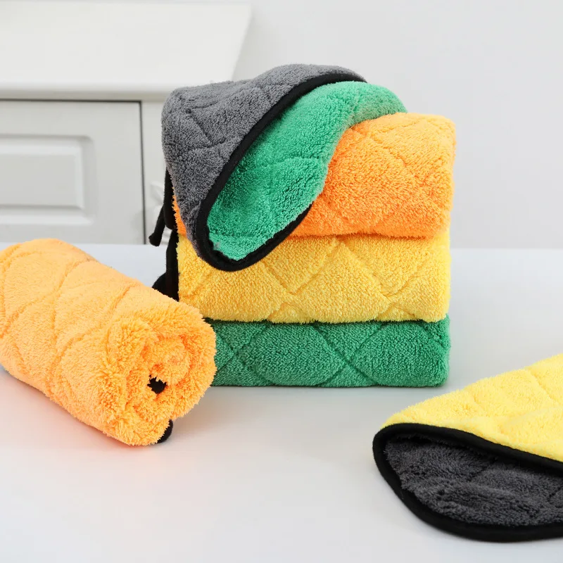 Esun Quick-Drying Microfiber Cleaning Towel Rectangle Auto Detailing Cloth for Car Polishing and Waxing