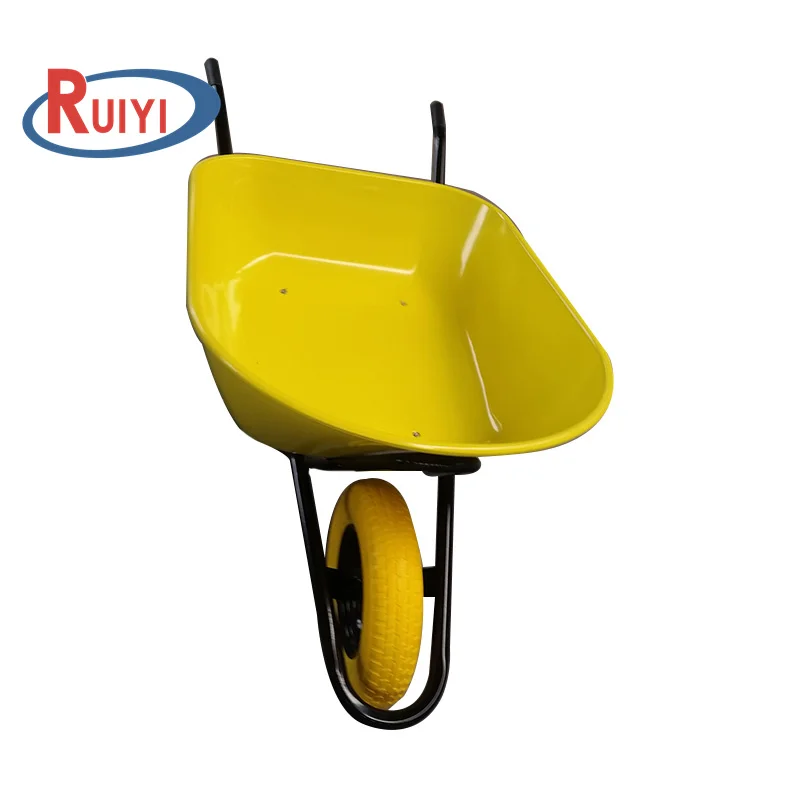 wheelbarrows Steel Construction Galvanized wheelbarrow with PU wheel Fort 120L galvanised tub tray wheel barrow