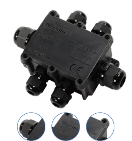 IP68 3 way waterproof Junction box with M9 M12 M14 waterproof connector for outdoor