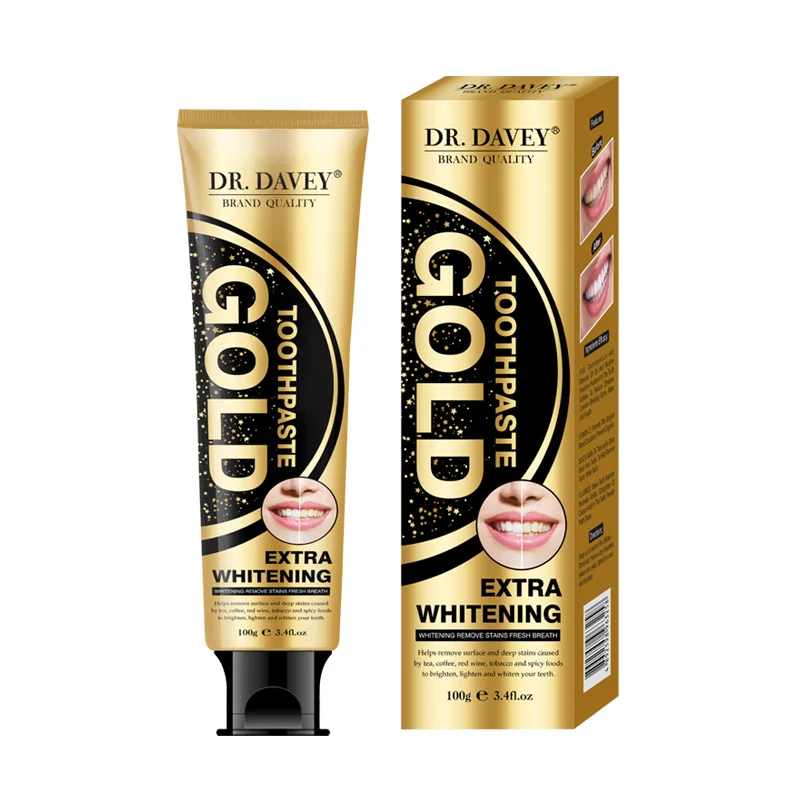 
DR.DAVEY Snail White gold Toothpaste Removes Stains Bad Breath Organic for Whitening Teeth 