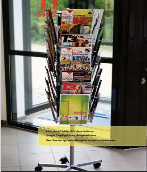 Magazine Organized Display Stand Wire Pocket Card Display holder Magazine Rack