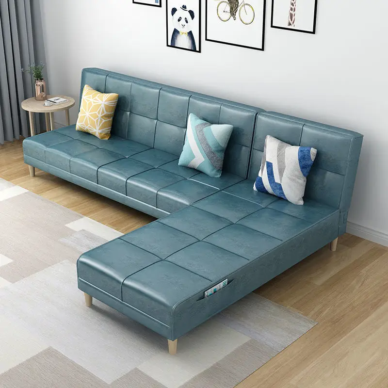 Contemporary Elegant Modern Home Furniture Living Room Fabric Sofa Bed Made of Technology with Metal Legs for Use