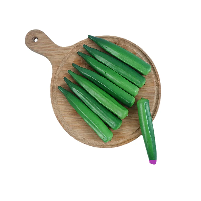 CXQD okra model fruit props decoration pieces foam material factory wholesale spot simulation vegetables