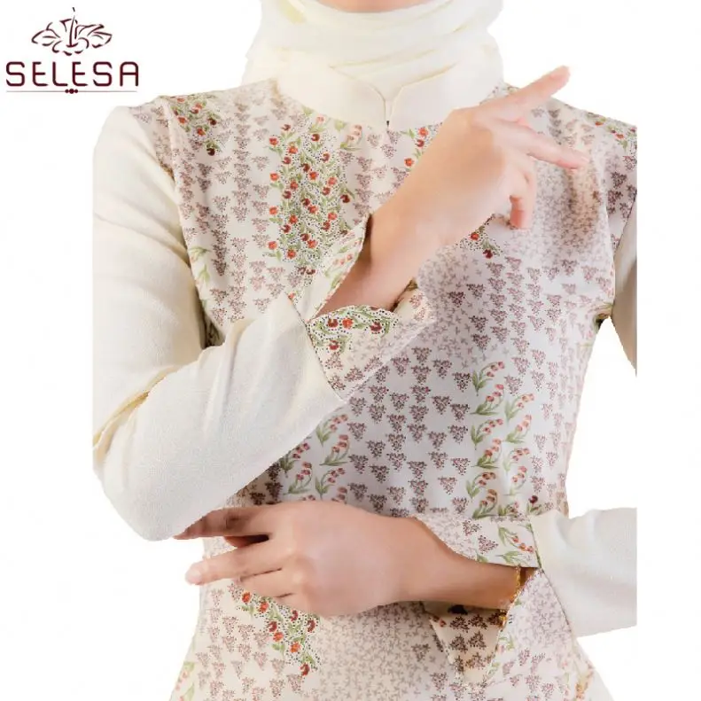 Hot Sell Loose Islamic Clothing Tunics Long Skirt Women Baju Kurung Muslim Dress