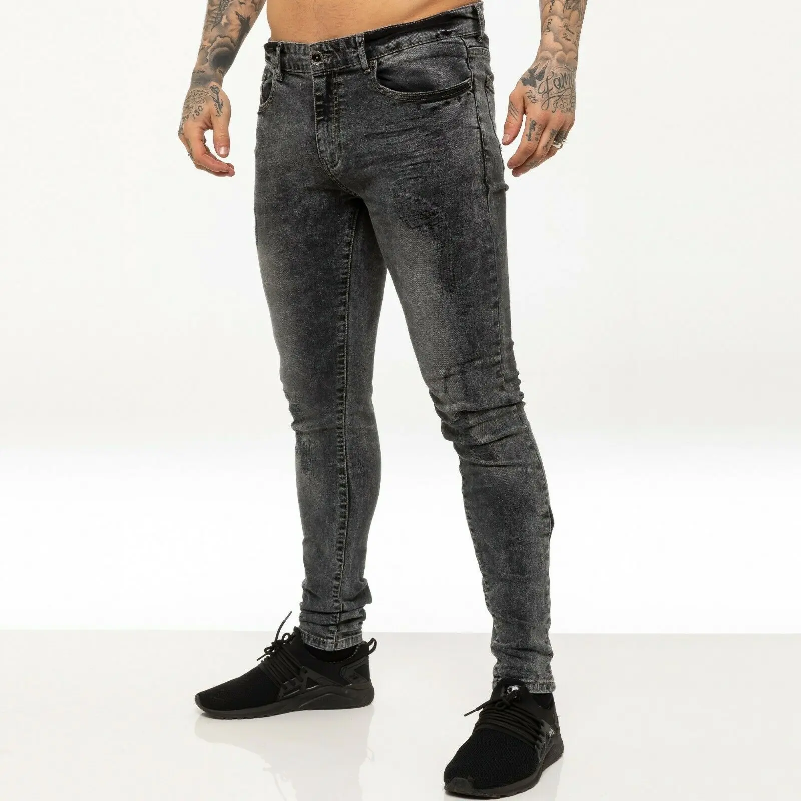 Supplier of international brands---Custom Made tapered Destoryed Ripped Mans Denim jeans men slim fit pants men jeans trouser