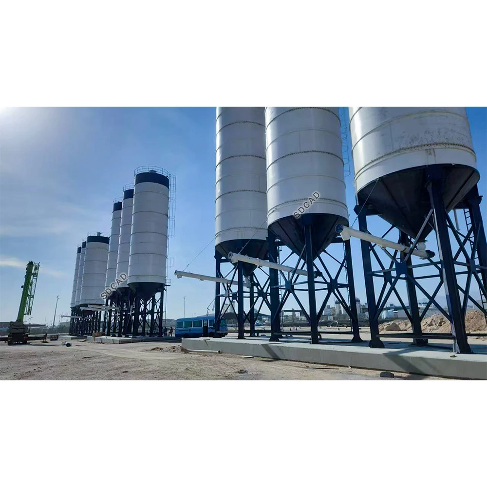 SDCAD  70-120 mesh sand White cement silo outdoor cement storage silo
