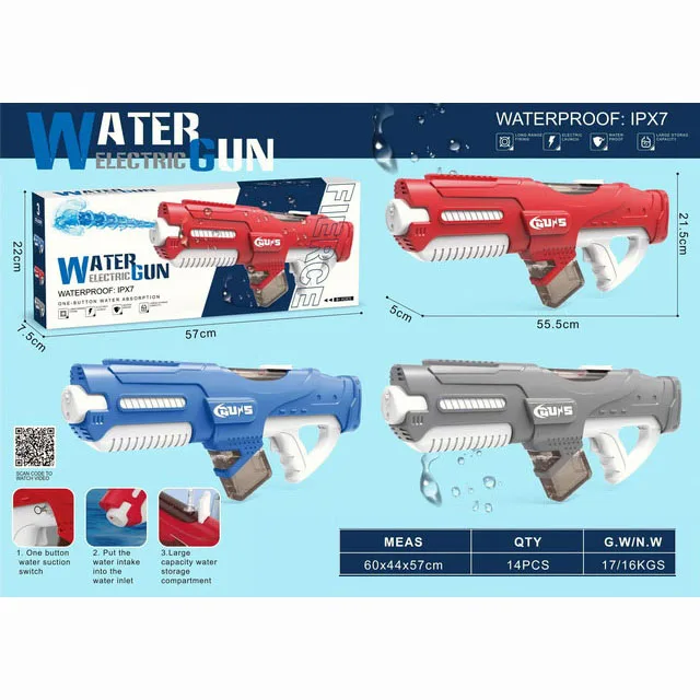 Kids Toy Guns Electric Water Gun Realistic Water Blaster Automatic Summer Water Toys for Boys Children Sand Play Educational Fun
