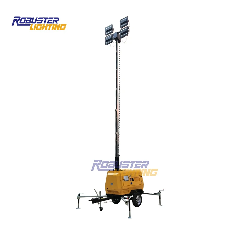 Vertical Telescopic Mast Lighting Tower with Hydraulic Mast 9m