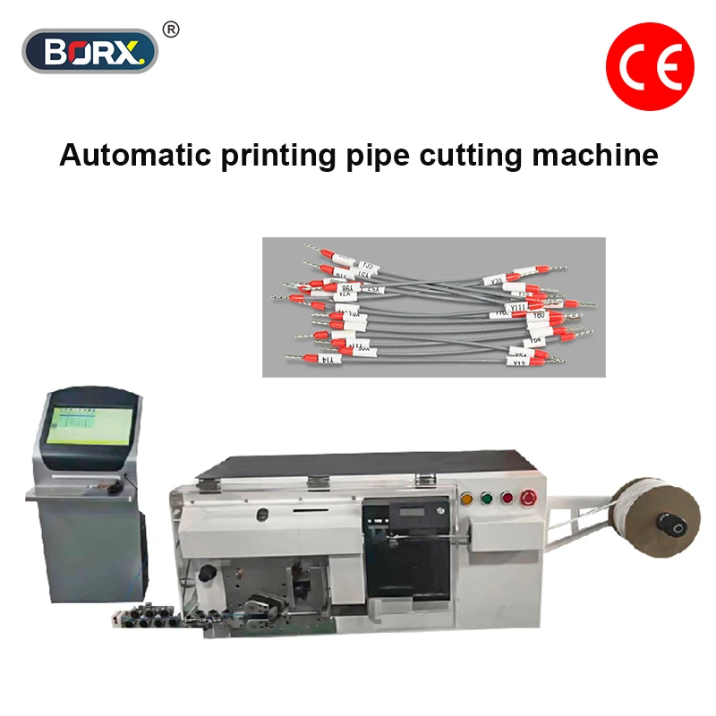 Fully automatic Inserting Number Code Tube machine wire cable cutting stripping crimping marking machine