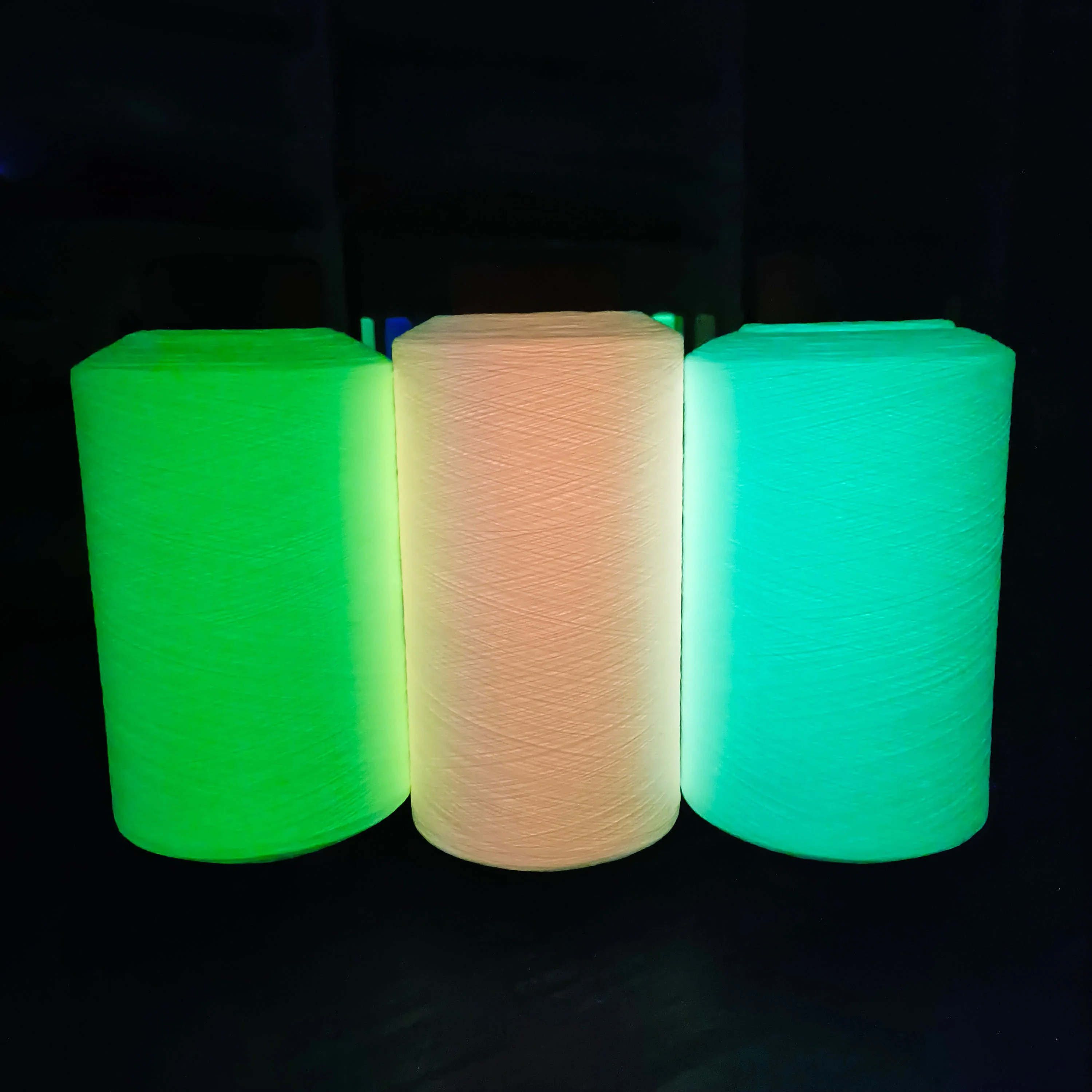 Glow in the Dark Socks Webbing Elastic Yarn DTY 75D 150D 300D Luminous Weaving Yarn Luminous Knitting Yarn for Christmas Gift