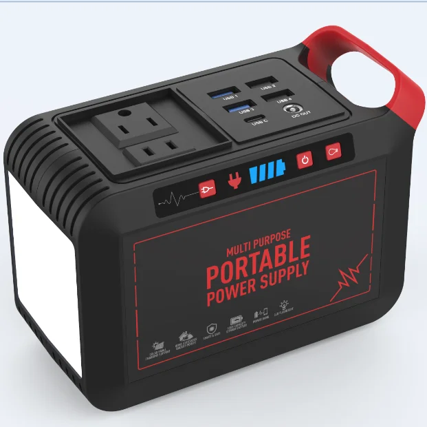 S82 Portable solar power station AC 80W output 24000mAh lithium battery outdoor camping power bank