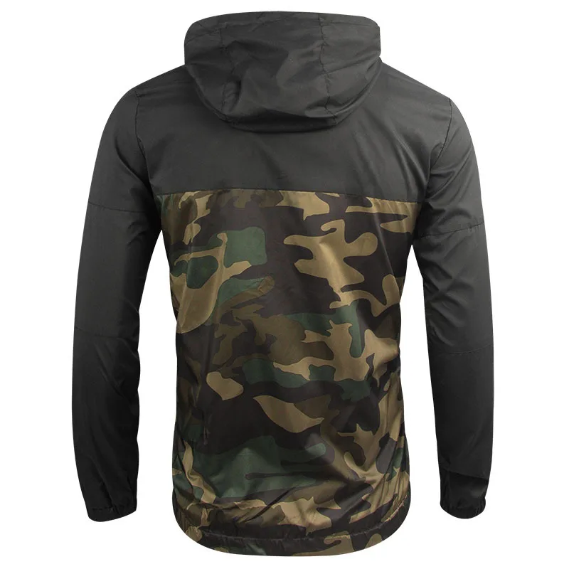 Hot Sell Fall Waterproof Custom Printed Logo Streetwear Camo Windbreaker Jacket