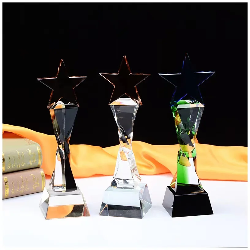 High Grade Cheap Custom shape Blank K9 Glass Trophy Crystal Award Crystal Glass Awards Trophies