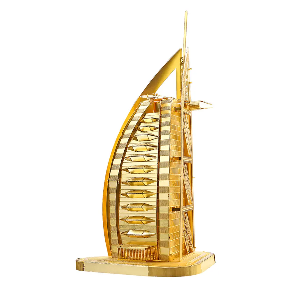Model Kits Piececool  HP001-G  BURJ AI ARAB  DIY Metal Jigsaw Building For Teens And Adults