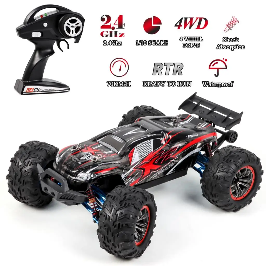 Flytec Hot selling 1/10 2.4G 4WD Brushless RC Car 70km/h Racing High Speed Off-Road Car Metal C Hub Carrier Arm RC Truck