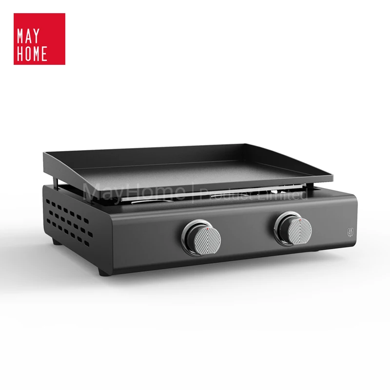 
 Крытый газовый мангал 2 горелки Настольный плоский гриль газ plancha гриль  