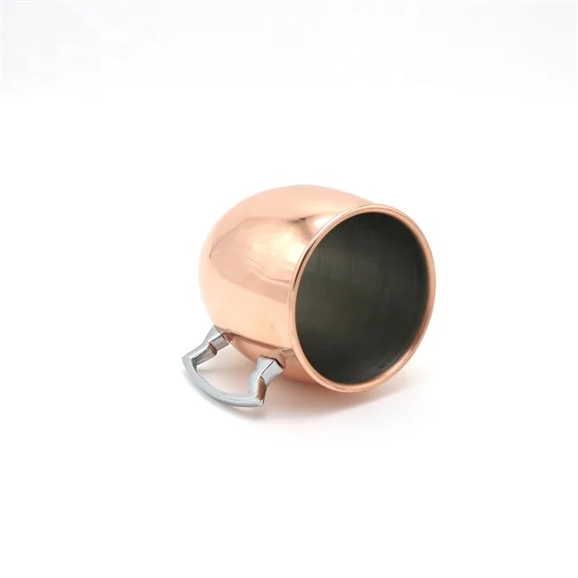 16oz Solid Handcraft Moscow Mule Drum Copper Plated Drinks Coffee Beer Cocktail Vodka Mint Julep Ginger Tea Mug Cup