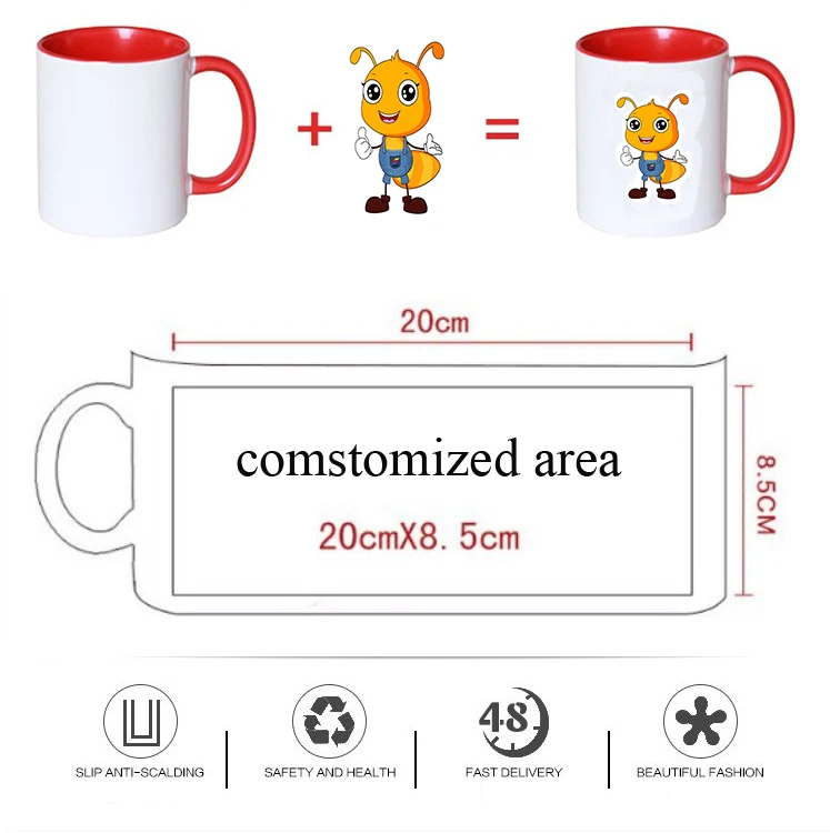 Wholesale Low Price White Porcelain Mug 330ml With Custom Logo Sublimation Coffee Mugs Ceramic