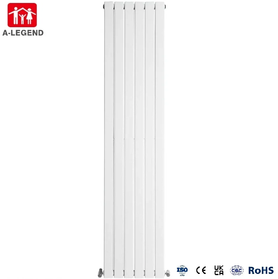 1800 x 408 mm White Designer Vertical Column Radiator  Double Flat Panel For Home Central Heating