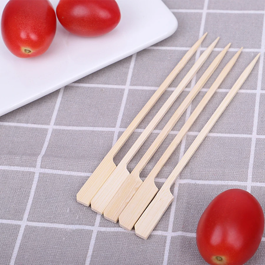 Bamboo food skewer corn skewers handle holder stick for snack cocktail meatball sushi florists