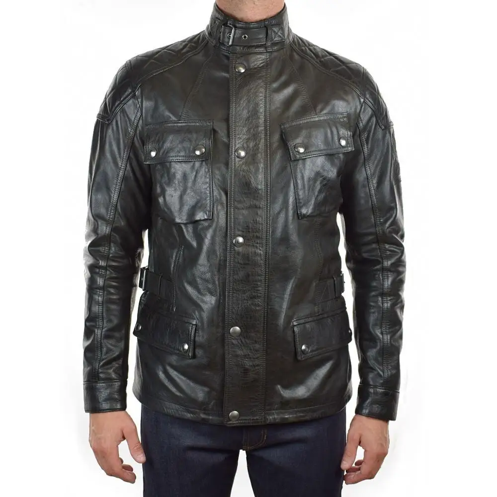 
TRICUT TURNER HAND WAXED LEATHER JACKET - ANTIQUE BLACK 