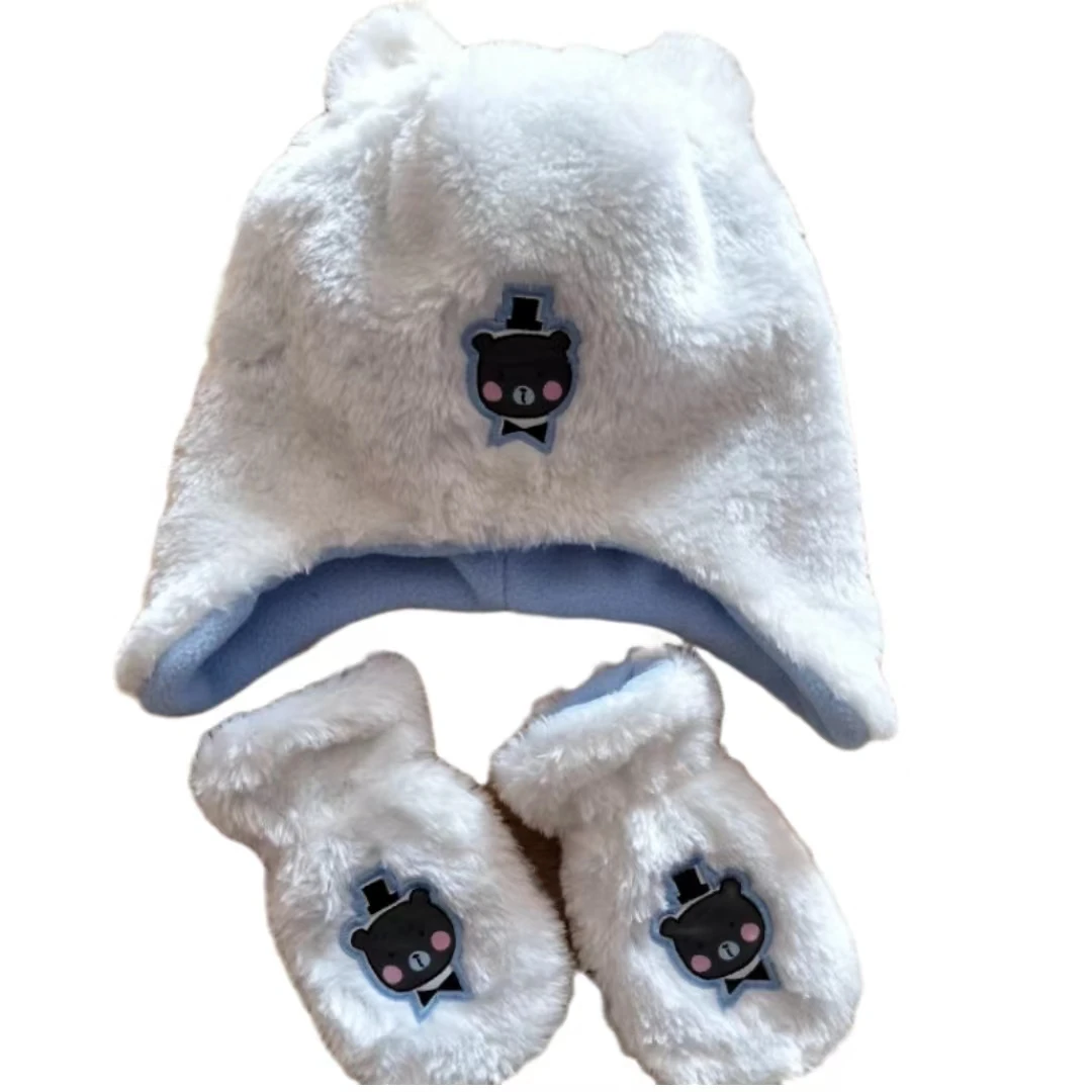 professional manufacturer retail price Hat scarf gloves three piece suit CORAL FLEECE for Children