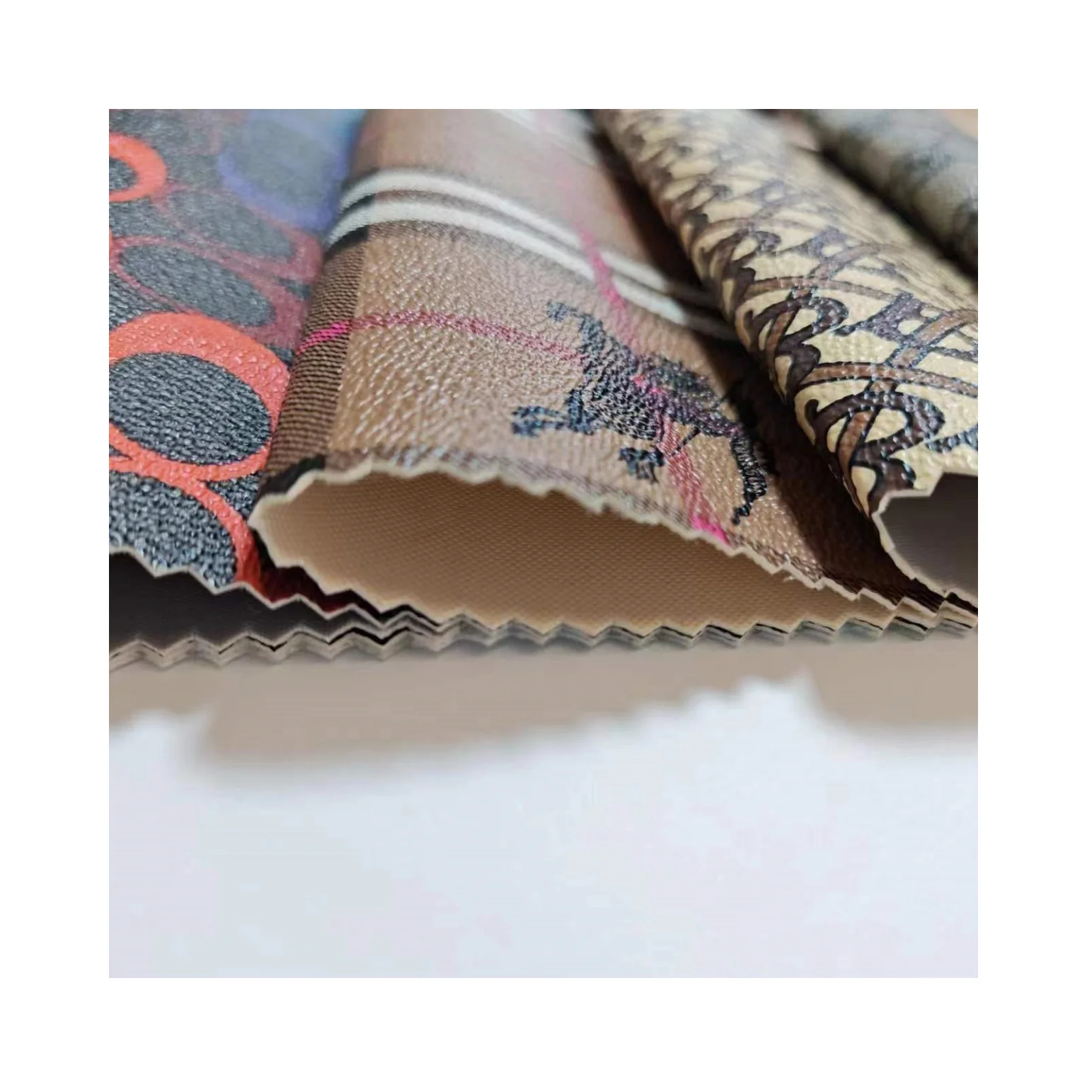Colorful flower print snowflake pattern Shiny Faux Leather Sheet Fabric for Shoes Bag Bow Crafting Notebook Belt costume