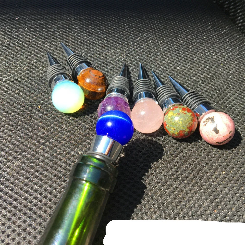 High quality wine corks Various crystal head red wine bottle stopper