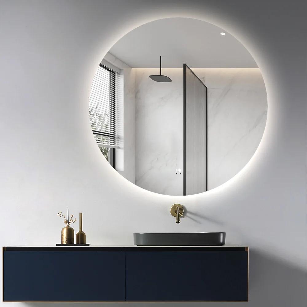 Modern Luxury round LED Lighted Mirror Trending Large Wall Decorative Mirror for Home Online Technical Support Available