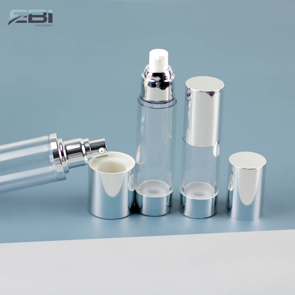 30 ml black and brown empty plastic serum airless pump lotion bottles